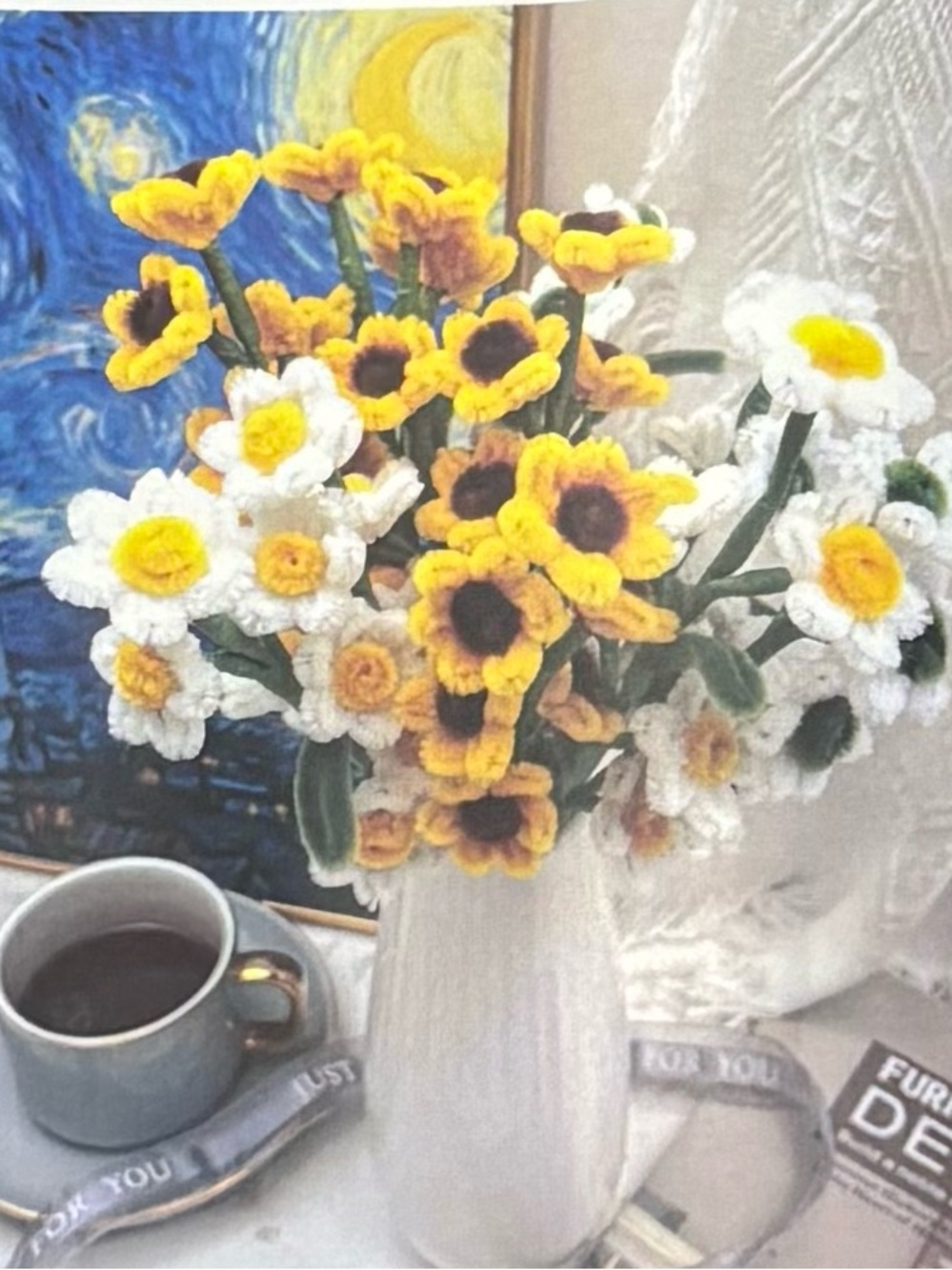 DIY Flower Bouquet Kit Daisy Craft Set Beginner Friendly-NIB